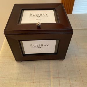 NWT BOMBAY COMPANY SOLID WOOD PHOTO BOX.